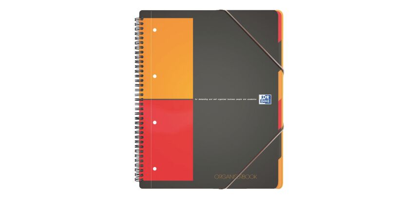 Cahier spirale Oxford International Organiserbook A4+ petits carreaux 160 pages