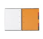 Cahier à spirales Oxford Organiserbook A4 24 x 32 cm - petits carreaux - 160 pages