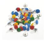 Punaises 9 mm couleurs assorties pointe extra fine - Boîte de 100