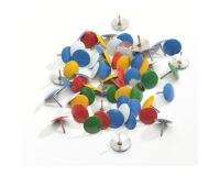 Punaises 9 mm couleurs assorties pointe extra fine - Boîte de 100