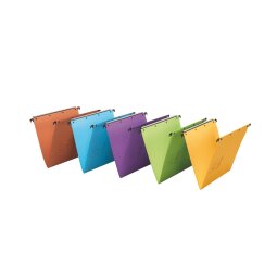 Sortiment farbige Hängemappen Ultimate L'Oblique aus Kraftkarton für Schubladen 33 cm - V-Boden
