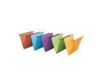 Assortiment gekleurde hangmappen Ultimate L'Oblique kraftkarton voor in laden 33 cm V-bodem