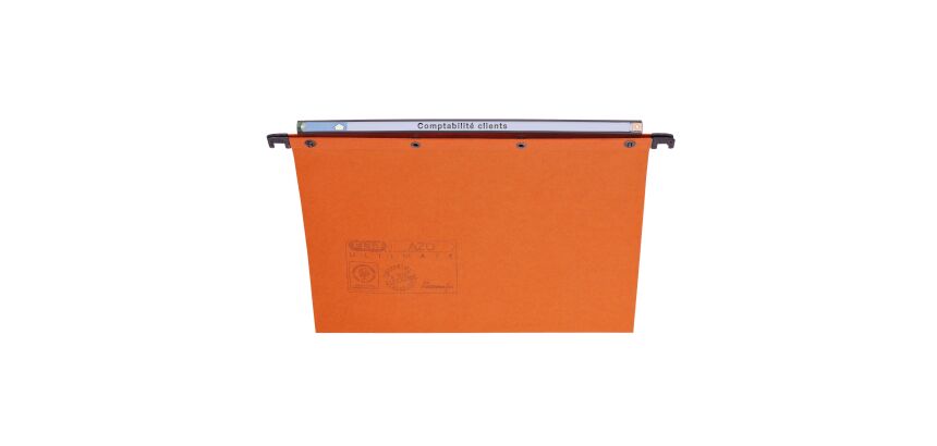 Etiquette dossier suspendu de tiroir 6 x 297 mm Elba couleurs assorties - Paquet de 270