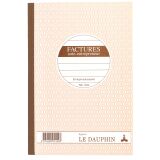 Manifold facture auto entrepreneur Le dauphin autocopiant 14,8 x 21 cm 50 pages double exemplaires