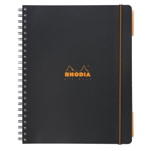 Cuaderno espiral probook Rhodiactive A4 cuadros pequeños 23 x 30 cm - 160 páginas