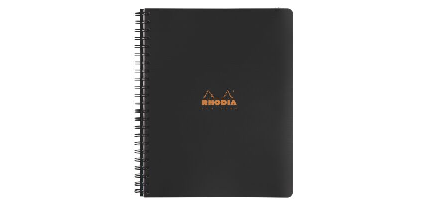 Cahier spirales probook Rhodiactive A4+ 23 x 30 cm - ligné - 160 pages