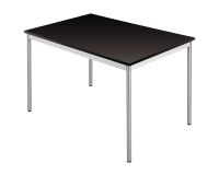 Table restauration rectangulaire L 120 x P 80 cm - Klass - plateau noir