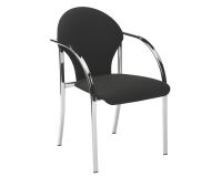 Fauteuil de réunion Visa pieds chromés empilable