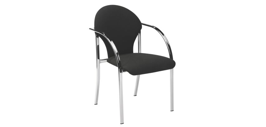 Fauteuil de réunion Visa pieds chromés empilable