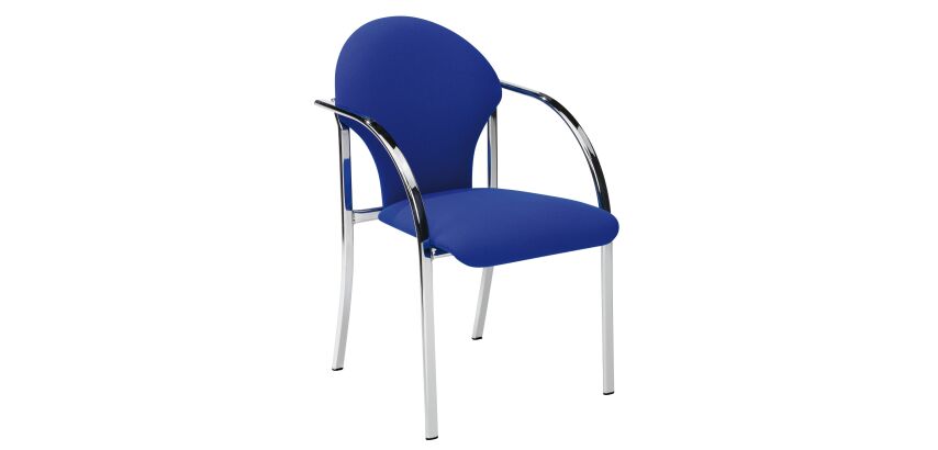 Fauteuil de réunion Visa pieds chromés empilable
