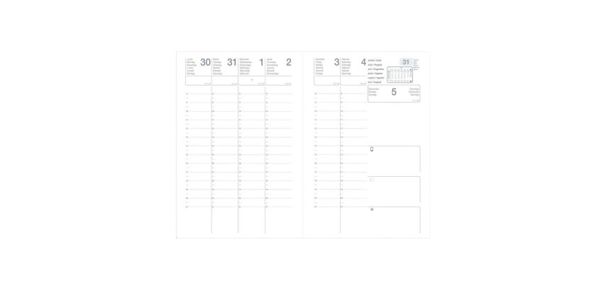 Agenda Exdi Calliope Schulkalender-Wochenplaner - Jahr 2026/2027 - 16 x 24 cm