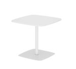 Table de réunion/restauration blanche 2 places L 100 x P 100 cm - Tamaris