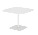 Table de réunion/restauration blanc 4 places L 100 x P 100 cm - Tamaris