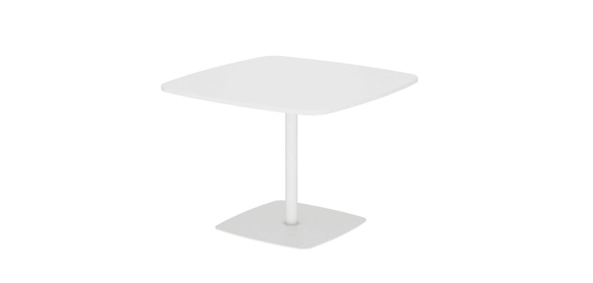 Table de réunion/restauration blanc 4 places L 100 x P 100 cm - Tamaris