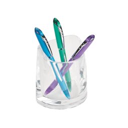Plastic pen holder Cristal colourless
