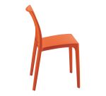 Sedia ospite Elya colore arancio Speciale confezione 3+1 in omaggio