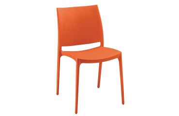Sedia ospite Elya colore arancio Speciale confezione 3+1 in omaggio