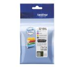 Brother LC3219XL Pack de 4 cartouches haute capacité - 1 noire + 3 couleurs pour imprimante jet d'encre