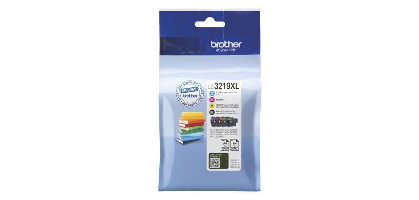 Brother LC3219XL Pack de 4 cartouches haute capacité - 1 noire + 3 couleurs pour imprimante jet d'encre