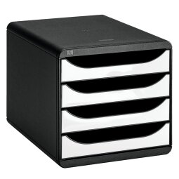 Klasseerbox Exacompta Big Box 4 laden zwarte koffer