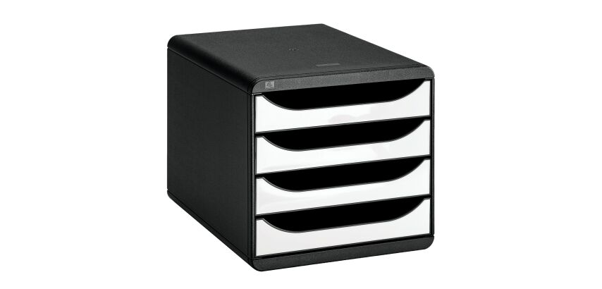 Module de classement Exacompta Big Box 4 tiroirs coffre noir