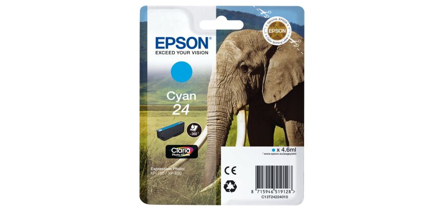 Cartouche Epson24 couleurs séparées pour imprimante jet d'encre