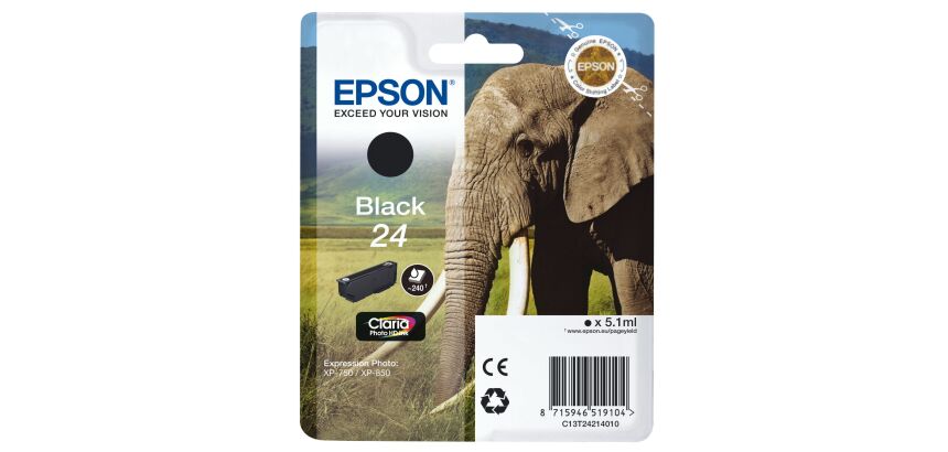 Cartouche Epson24 noire pour imprimante jet d'encre
