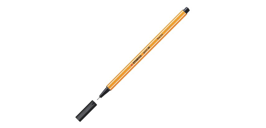 Stylo feutre Stabilo point 88 à capuchon pointe et trait 0,4 mm - écriture extra-fine