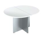 Table modulaire L 140 cm plateau blanc pieds croix Essens