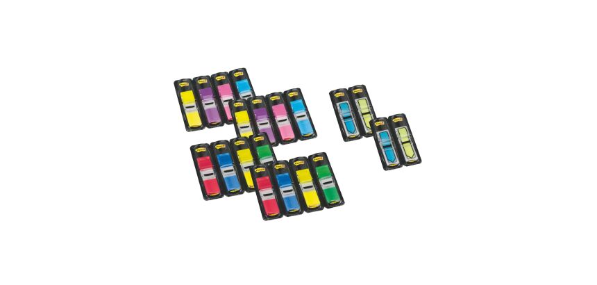 Pack de 16 x 35 marque-pages repositionnables étroits + 4 x 24 forme flèches offerts