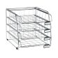 Mail basket Alba 4 drawers chromed