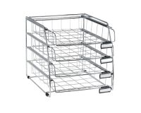 Mail basket Alba 4 drawers chromed