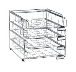 Postbakje Alba 4 laden verchroomd