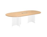 Tavolo da riunioni ovale modulare L140 x P 120 cm gambe a croce Excellens
