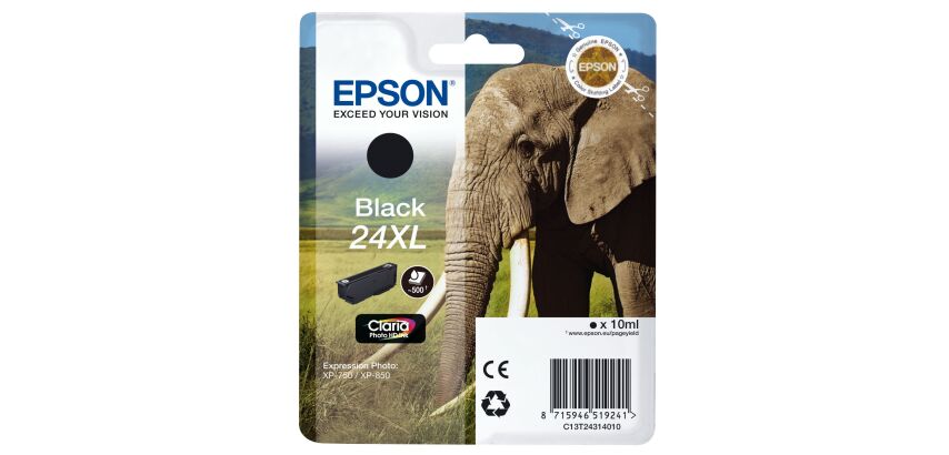 Cartouche Epson 24XL Haute capacité noire pour imprimante jet d'encre