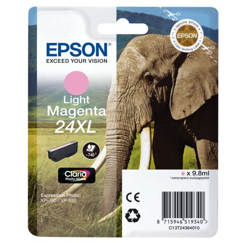 Epson 24XL Cartucho original magenta claro alta capacidad (740 páginas)