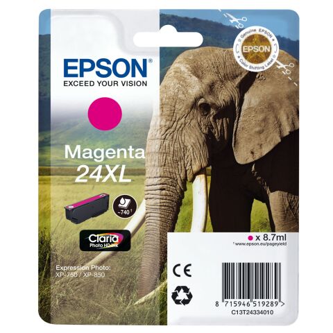 Epson 24XL Cartucho original magenta alta capacidad (740 páginas)
