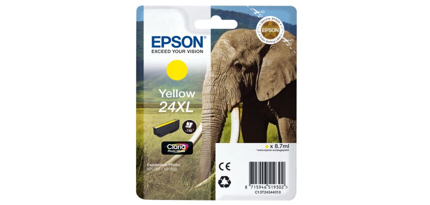 Cartouche Epson 24XL Haute capacité couleurs séparées pour imprimante jet d'encre