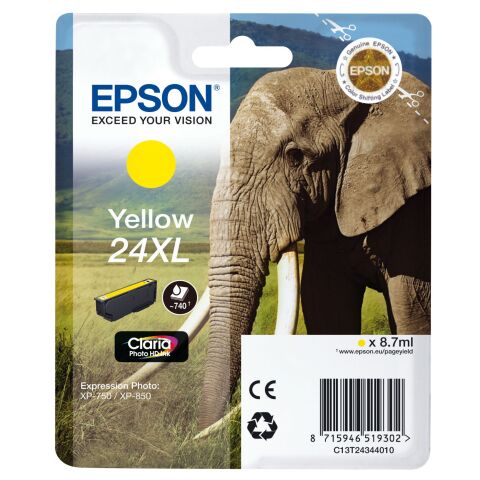 Epson 24XL Cartucho original amarillo claro alta capacidad (740 páginas)
