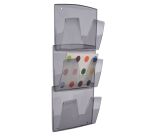 Trieur mural plastique 3 compartiments Cep Façade gris fumé