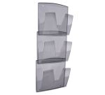 Trieur mural plastique 3 compartiments Cep Façade gris fumé