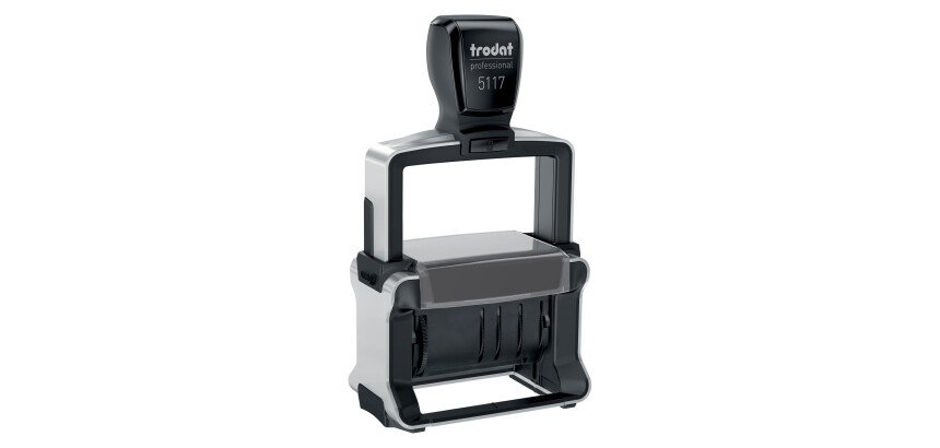 Tampon encreur automatique dateur multiformules Trodat Métal Line 5117