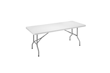 Versatile rectangular folding table in polyethylene