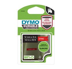 Cinta DYMO D1 DURABLE 12Mmx3M D. Rojo