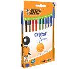 Bolígrafo Bic Cristal escritura fina Bolsa de 10 colores clásicos