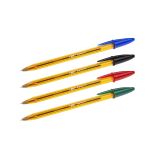 Stylo bille Bic Cristal couleurs assorties - Pochette de 10