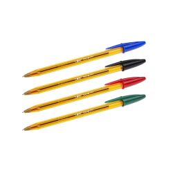 Stylo bille Bic Cristal couleurs assorties - Pochette de 10