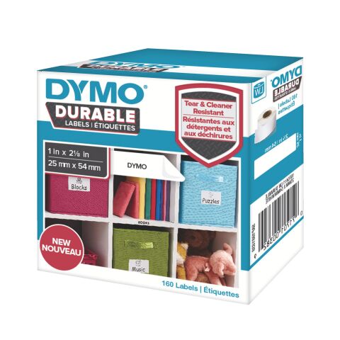 Rollo de etiquetas Blanco Dymo Durable 25 x 54mm - Caja de 160