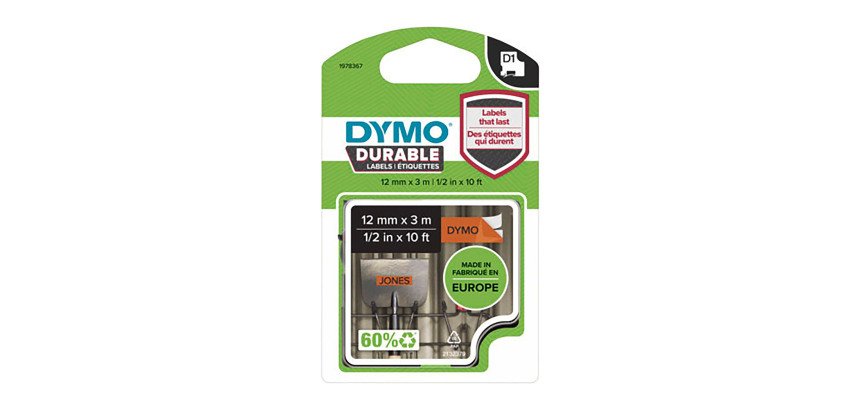 Cinta D1 DURABLE 12Mmx3M D.Naranja