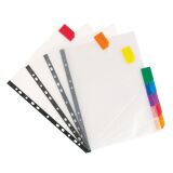 Viquel, set of 8 pocket dividers, polypropylene, A4, coloured tabs